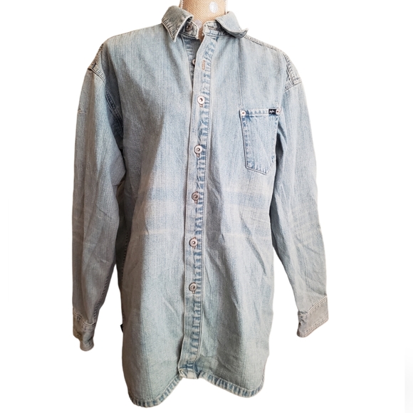 Sean Jean vintage 90s denim shirt jacket medium - Picture 1 of 10
